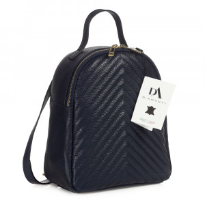 Rucsac dama din piele naturala DiAmanti Tommaso Bleumarin Scuro